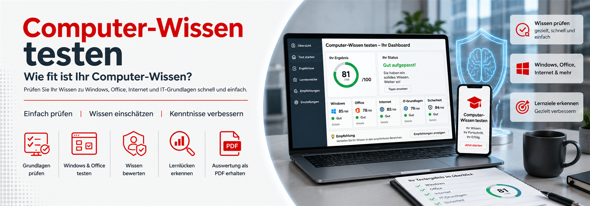 Computer-Wissen-Check zu Windows, Office, Internet und IT-Grundlagen