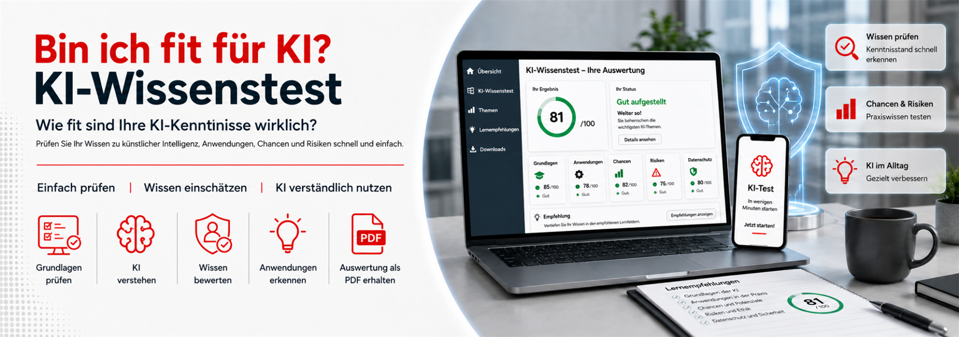 KI-Wissenstest der Computer Communication AG zu künstlicher Intelligenz, Anwendungen, Chancen und Risiken